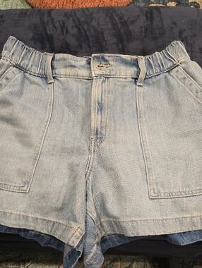 GAP Light Blue Denim Shorts with Elastic Waist